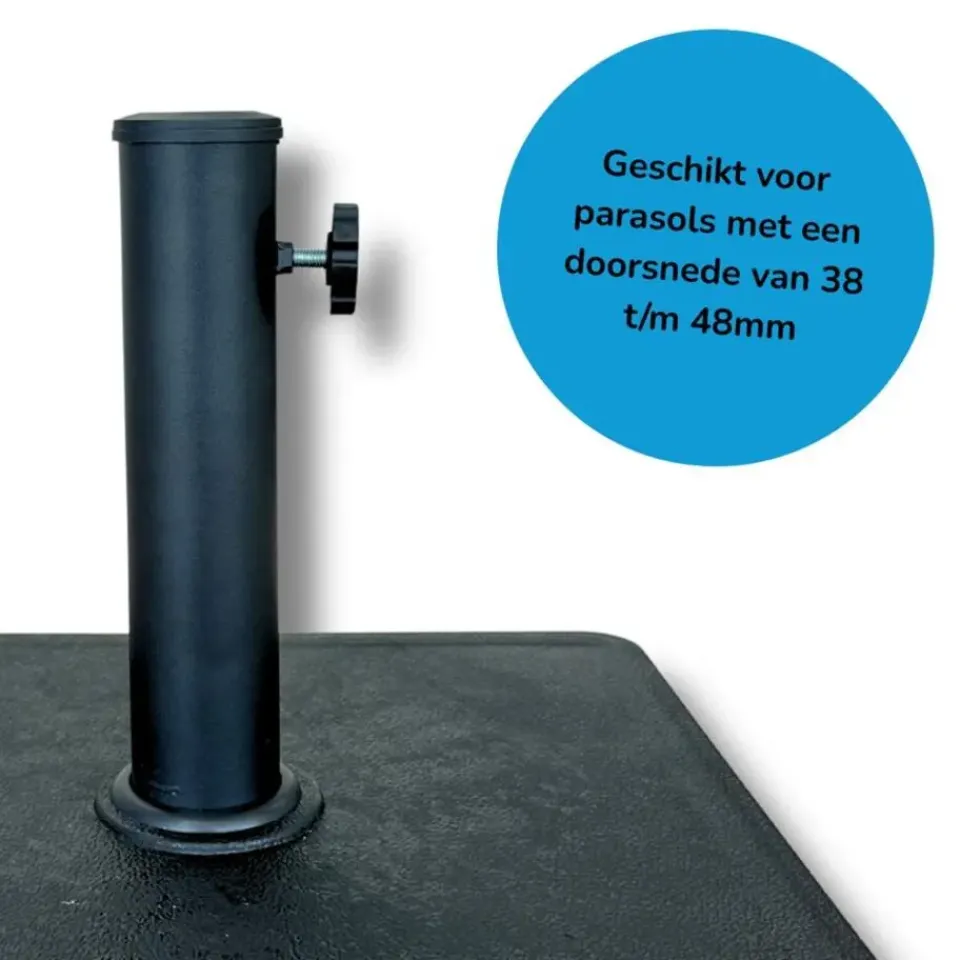 Pimxl Parasolvoet vierkant - 43x43 cm - 16kg Hot