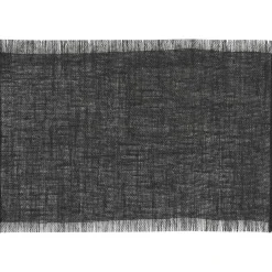 Leen Bakker Placemat Emory - zwart - 45x30 cm (1 stuk) Online