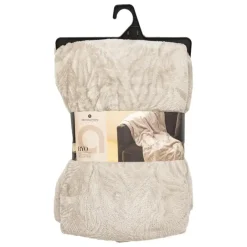 Atmosphera Plaid/bankdeken Leafes - beige - 180 x 230cm - polyester Hot