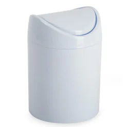 PlasticForte Mini prullenbakje - wit- kunststof - aanrechtmodel Outlet