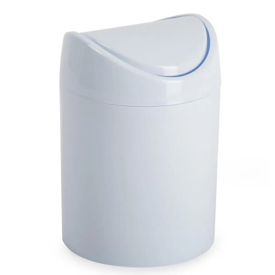 PlasticForte Mini prullenbakje - wit- kunststof - aanrechtmodel Outlet