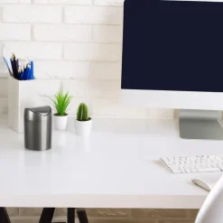 PlasticForte Mini prullenbakje - donkergrijs- kunststof - 1.4L New