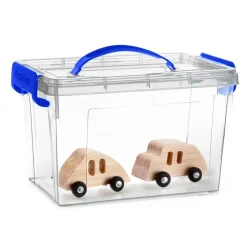 PlasticForte Opbergbox met deksel - blauw - 6L - kunststof New