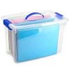 PlasticForte Opbergbox met deksel - blauw - 22L - kunststof Discount