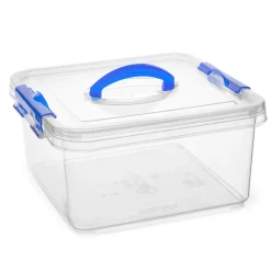PlasticForte Opbergbox met deksel - blauw - 5L - kunststof Hot