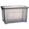 PlasticForte Opbergbox met deksel - grijs - 47L - kunststof Online