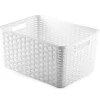 PlasticForte Opbergmand - Kastmand - rotan kunststof - wit - 18 L New