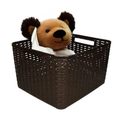 PlasticForte Opbergmand - rotan kunststof - donkerbruin - 28 L Sale