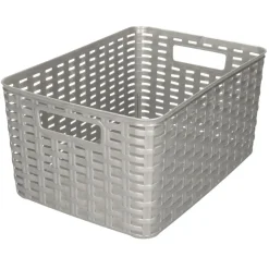 PlasticForte Opbergmand/kastmand - kunststof - zilver - 10L Discount