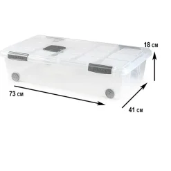 PlasticForte Opslagbak met deksel - 1x - 30L - 73 x 41 x 18 cm Discount