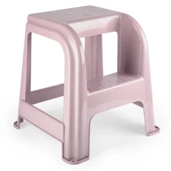 PlasticForte Opstapkrukje - 2 tredes - roze - 45 cm New