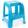 PlasticForte Opstapkrukje - 2 tredes - blauw - 45 cm