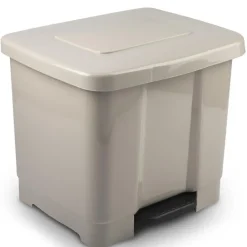 PlasticForte Pedaalemmer - 2-vaks - beige - 35L