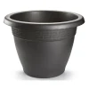 PlasticForte Plantenpot - antraciet - kunststof - rond - D43,5 cm