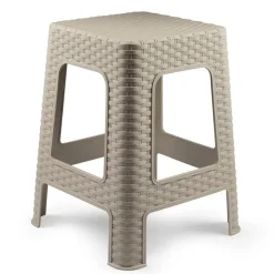 PlasticForte Rotan opstapje/krukje - kunststof - beige Clearance