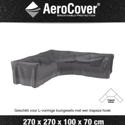 Aerocover Platinum loungesethoes 270x270 cm - L-vorm trapeze Online