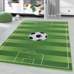 Muratap Play Voetbal Speeltapijt - 80x120 cm - Groen - Vloerkleed Kinderkamer Outlet