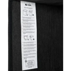 Merkloos Poef - opvouwbaar - met poten - stof - 76 cm - donkergrijs Discount