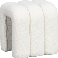 Leen Bakker Poef Alfaro - wit - 45x38x41 cm Online