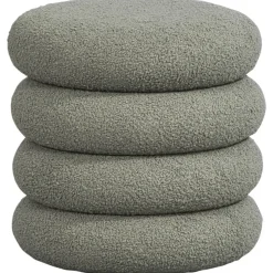 Leen Bakker Poef Arnedo - groen - 39xØ39 cm Best