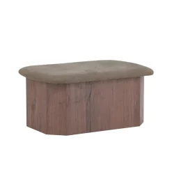 Fjôrd Poef Bruin Stof - 59x88x42cm - Todd New