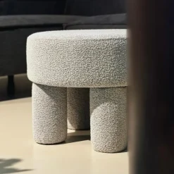 HomeMixx Poef Demi - Bouclé Naturel Outlet