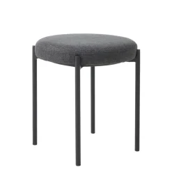 Giga Living Poef Donkergrijs Stof - 43,5x44x48cm - Pelican