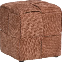 Leen Bakker Poef Granada - bruin - 40x37x37 cm Sale