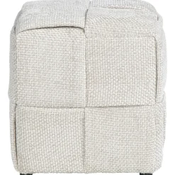 Leen Bakker Poef Granada - zand - 40x37x37 cm Discount