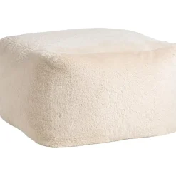Leen Bakker Poef Hein - crème - 30x40x40 cm Online