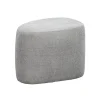 Leen Bakker Poef Kacy - lichtgrijs - 38x55x40 cm