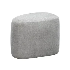 Leen Bakker Poef Kacy - lichtgrijs - 38x55x40 cm