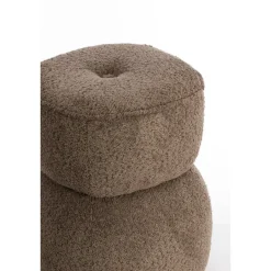 Light & Living Poef Leyla - Bruin - Ø40cm Best