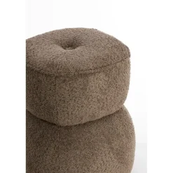 Light & Living Poef Leyla - Bruin - Ø40cm Best
