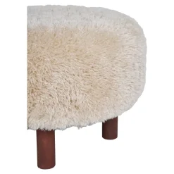 House Nordic Poef Lichtbruin Stof - Zithoogte 33cm - Ø50x33cm - Inverness Hot