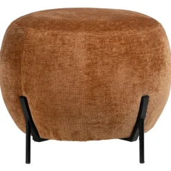 Leen Bakker Poef Rosaly - bruin - Ø45x35 cm Hot