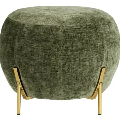 Leen Bakker Poef Rosaly - groen - Ø45x35 cm Best