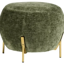 Leen Bakker Poef Rosaly - groen - Ø45x35 cm Best