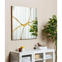 Beliani POIVRES - Wandspiegel - Goud - 80 x 80 cm - Glas