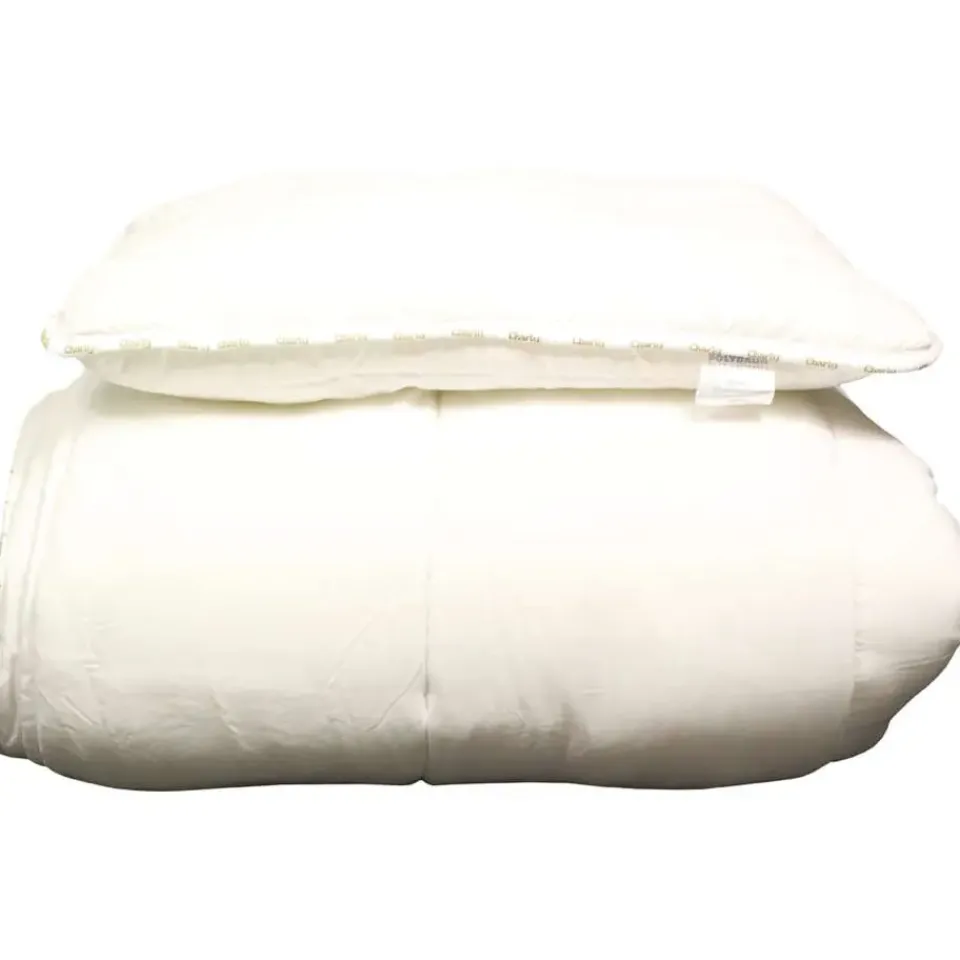 Polydaun kinderdekbed & kussen Charly - 4-seizoenen - 140x200 cm Hot