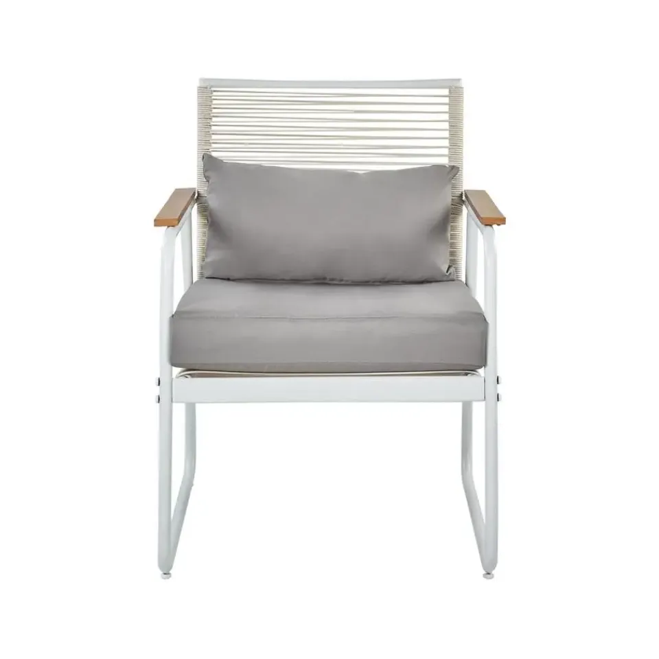 Beliani POMONTE - Tuinset 4-zits - Wit - Staal Best