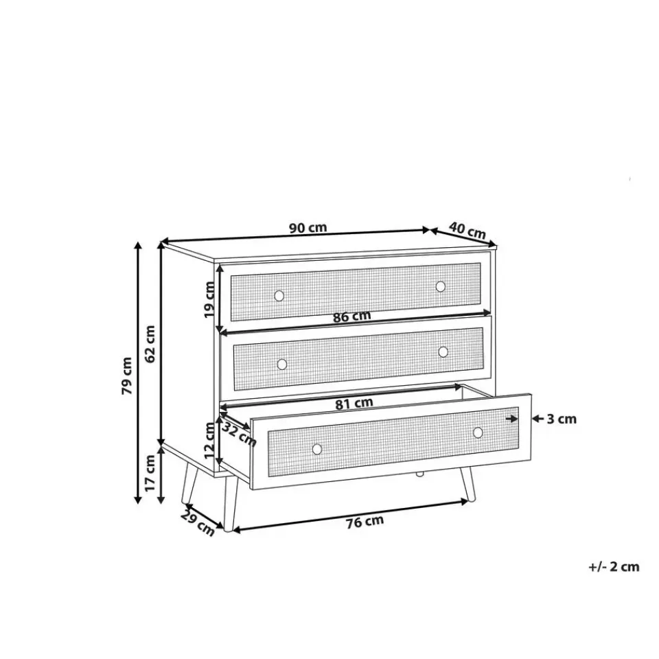 Beliani PONCA - Commode - Lichte houtkleur - Vezelplaat Sale