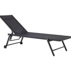 Beliani PORTOFINO - Strandstoel - Zwart - Aluminium Online