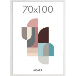 Merkloos Poster Lijst - grote Kader - 70 x 100 cm - MDF Hout - witte Rand Online