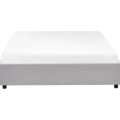 Beliani PRADES - Bed met opbergruimte - Lichtgrijs - 160 x 200 cm - Polyester New