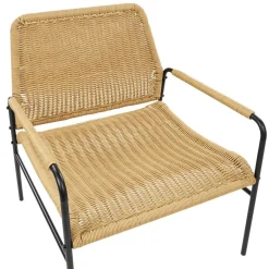 Beliani PRASIMO - Tuinstoel set van 2 - Naturel - PE Rotan Hot