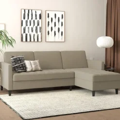 Dorel Home Presley - 3-zits hoekslaapbank in cappuccino stof Best