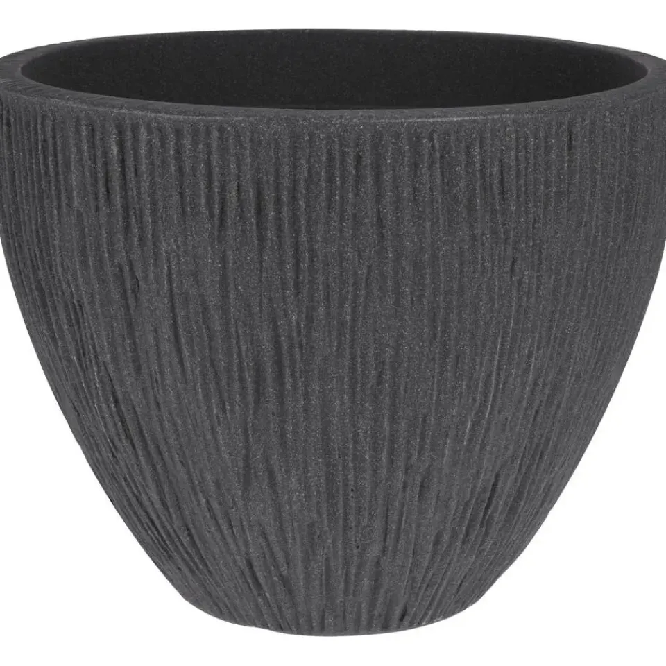 Pro Garden Plantenpot - Tuin - kunststof - antraciet - 31 x 32 cm New