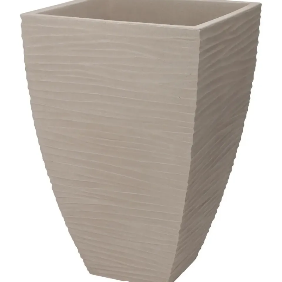Pro Garden plantenpot - Tuin - kunststof - zand/beige - D40 x H60 cm Discount