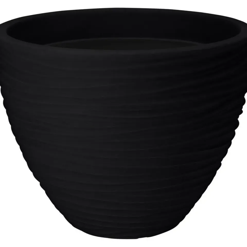 Pro Garden plantenpot - Tuin - kunststof - antraciet - D40 x H31 cm Hot